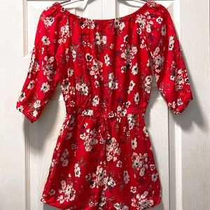 Floral Off-the-Shoulder Romper